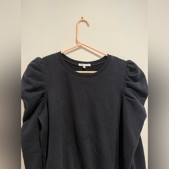 Rebecca Minkoff Janine black Sweatshirt ruffle sleeve size medium - Picture 3 of 7